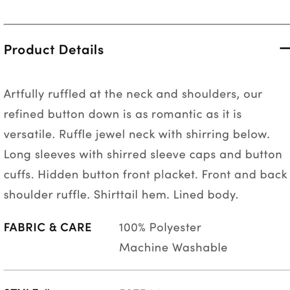 Ann Taylor Ruffle Button Blouse Orchid Feminine Romantic Bloom Sz LT Large TALL - Picture 4 of 8